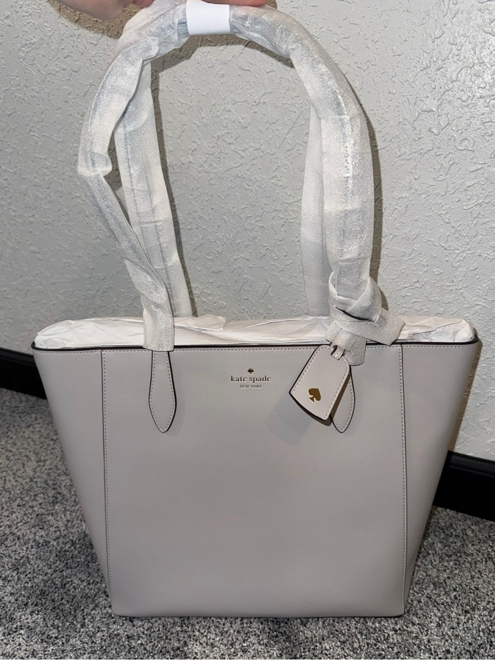 Kate Spade New York Tote Bag Purse NWT NEW Gray